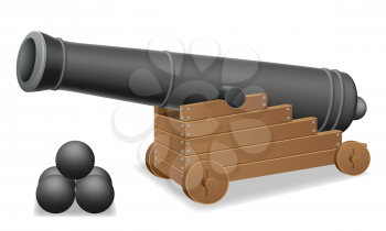 Royalty Free Clipart Image of an Antique Cannon