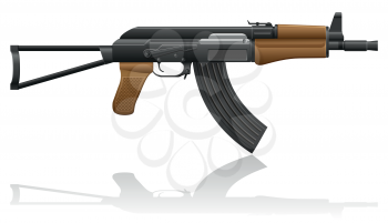 Royalty Free Clipart Image of an Automatic Machine AK-47 Kalashnikov 