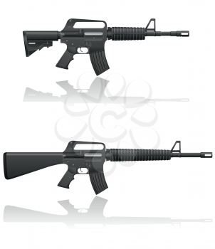 Royalty Free Clipart Image of a M-16 Gun