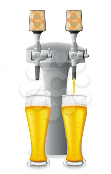Royalty Free Clipart Image of a Beer and Taps