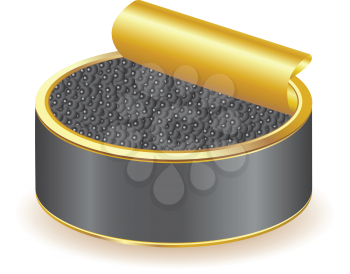 Royalty Free Clipart Image of a Can of Caviar