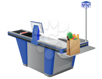 Royalty Free Clipart Image of a Checkout