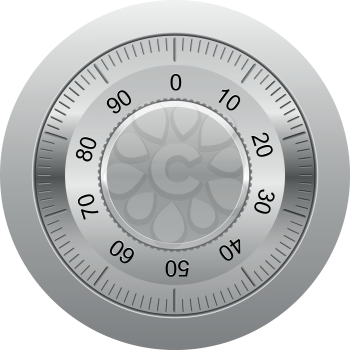 Royalty Free Clipart Image of a Combination Lock
