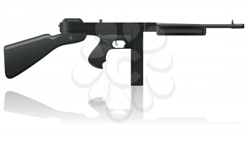 Royalty Free Clipart Image of a Machine Gun