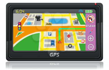 Royalty Free Clipart Image of a GPS Map
