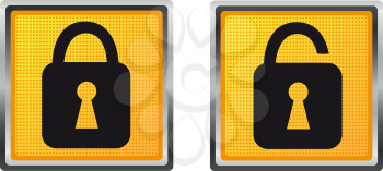 Royalty Free Clipart Image of Lock Icons