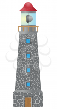 Royalty Free Clipart Image of a Lighthouse