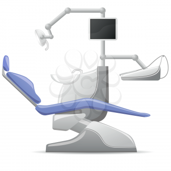 Royalty Free Clipart Image of a Dental Chair