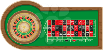 Royalty Free Clipart Image of Roulette