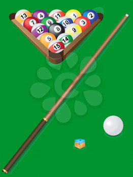 Royalty Free Clipart Image of a Billiards Set