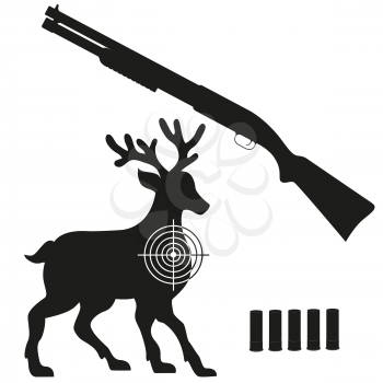 Royalty Free Clipart Image of Hunting Silhouettes