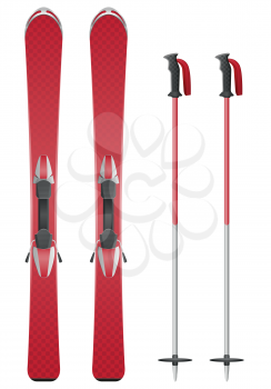 Royalty Free Clipart Image of a Skiing Equipment