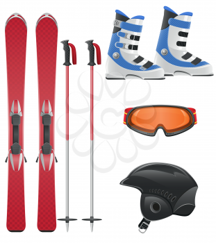Royalty Free Clipart Image of Ski Equipment