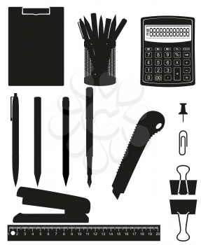Royalty Free Clipart Image of a Stationary Set
