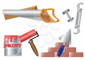Royalty Free Clipart Image of Tools