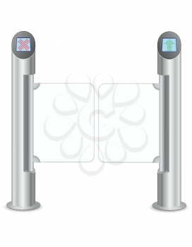 Royalty Free Clipart Image of a Turnstile