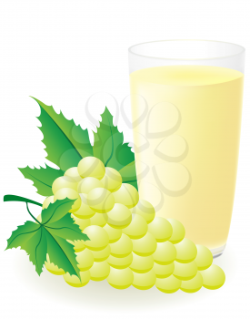 Royalty Free Clipart Image of Grapes and Juice