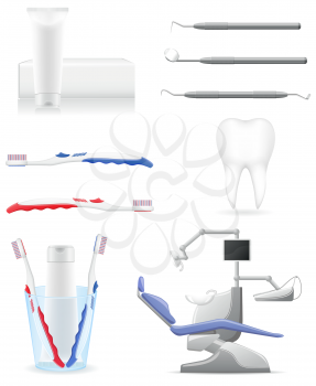 Royalty Free Clipart Image of a Dental Set