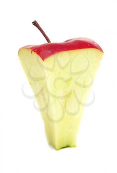 ripe red apple isolated on white background