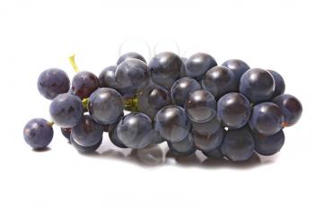 blue grapes isolated on white background