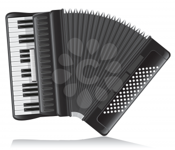 accordion vector illustration isolated on white background