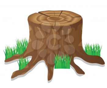 stump vector illustration isolated on white background