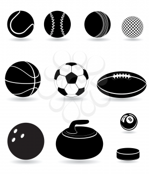 Royalty Free Clipart Image of Sports Balls