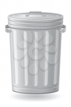 trash can vector illustration isolated on white background