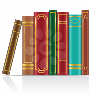books vector illustration isolated on white background