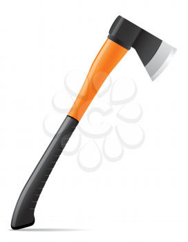 tool axe with  plastic handle vector illustration isolated on white background