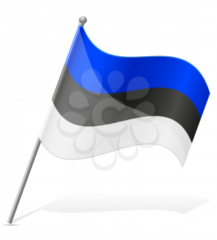 flag of Estonia vector illustration isolated on white background