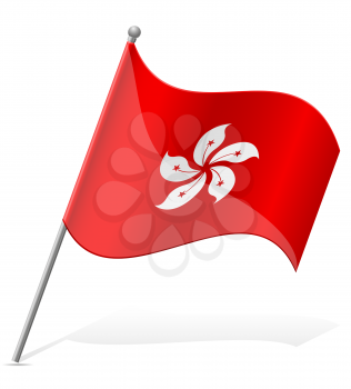 flag of Hong Kong vector illustration isolated on white background