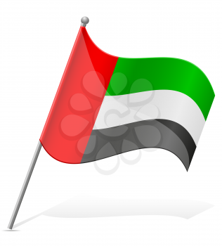 flag of United Arab Emirates vector illustration isolated on white background