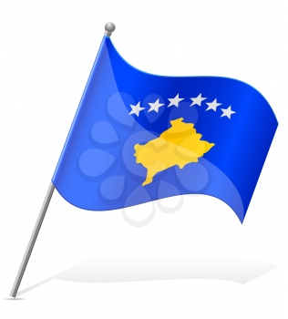 flag of Kosovo vector illustration isolated on white background