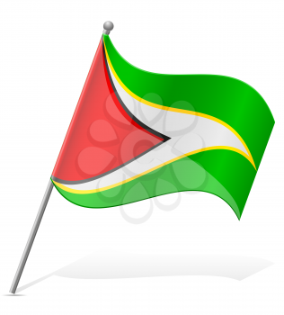 flag of Guyana vector illustration isolated on white background