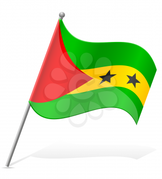 flag of Sao Tome Principe vector illustration isolated on white background