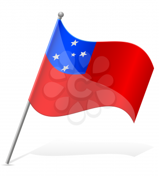 flag of Samoa vector illustration isolated on white background