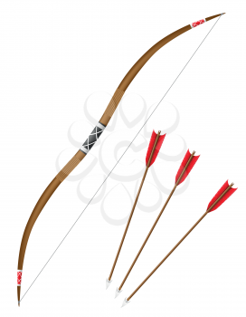 bow and arrows vector illustration isolated on white background