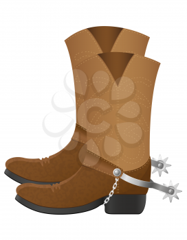 cowboy boots vector illustration isolated on white background