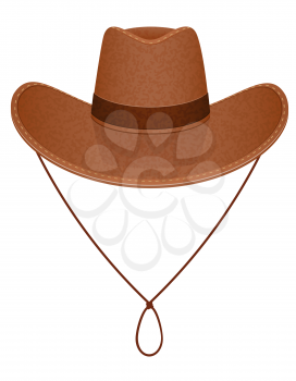 cowboy hat vector illustration isolated on white background