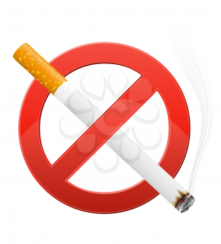 sign prohibiting smoking vector illustration isolated on white background