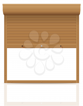 brown rolling shutters vector illustration isolated on white background