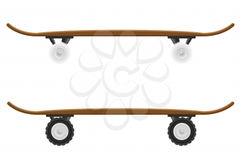 skateboard vector illustration isolated on white background