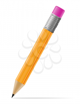 sharpened pencil vector illustration isolated on white background