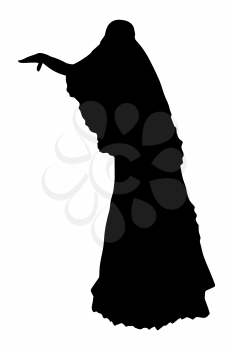 bride realistic silhouette vector illustration isolated on white background