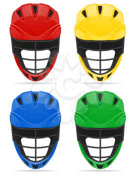 lacrosse helmets vector illustration isolated on white background