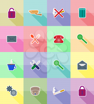 service flat icons vector illustration isolated on background