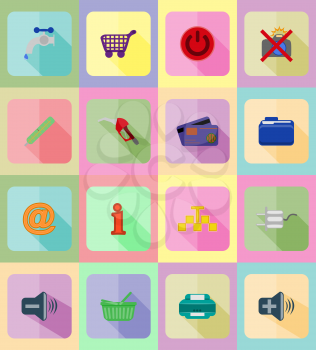 service flat icons vector illustration isolated on background