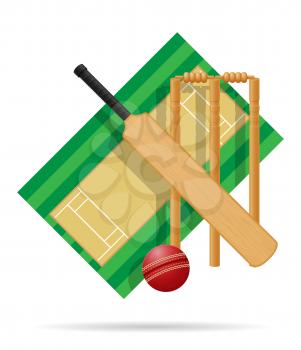 playground for cricket vector illustration isolated on white background