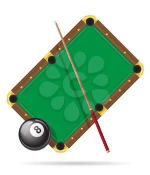 billiards pool table vector illustration isolated on white background